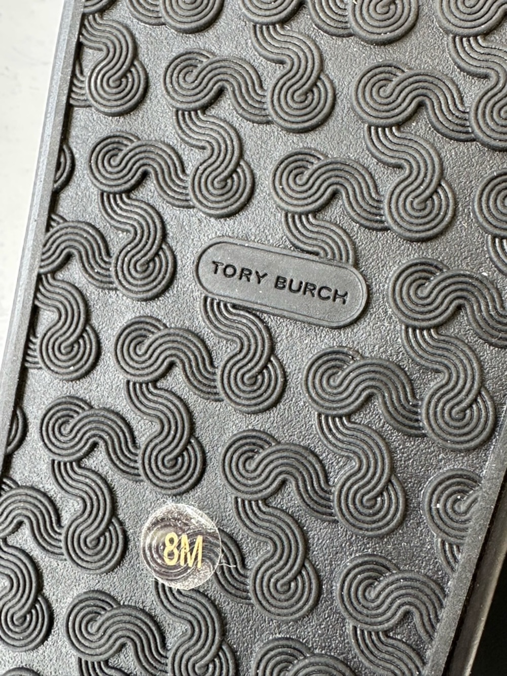 Tory Burch Black & Cream Logo Slide Sandals - Picture 6 of 12